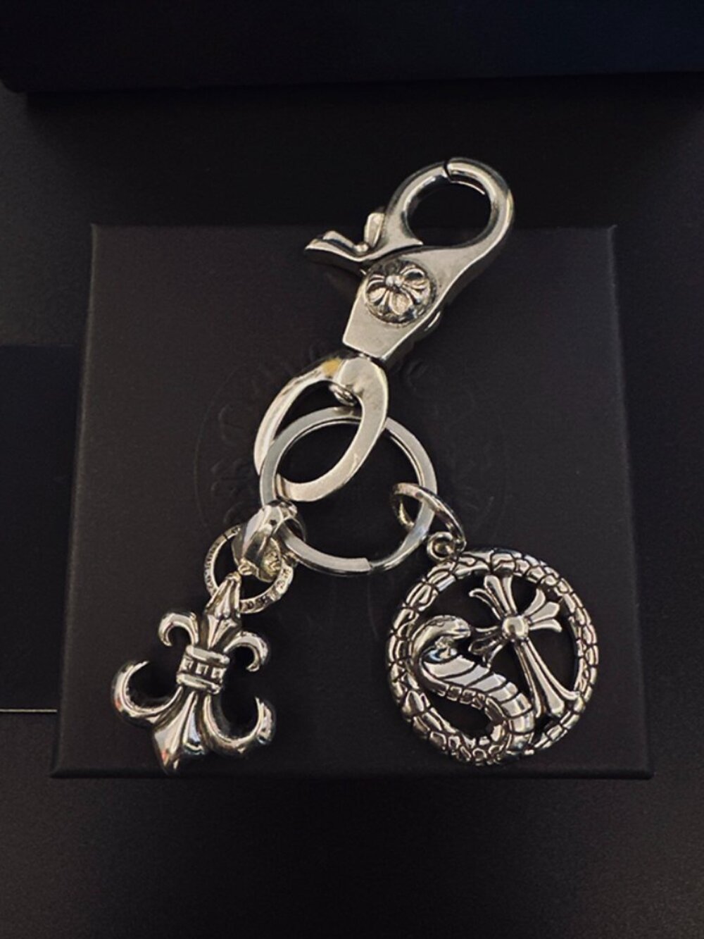 Snake Cross Keychain by Chrome Hearts